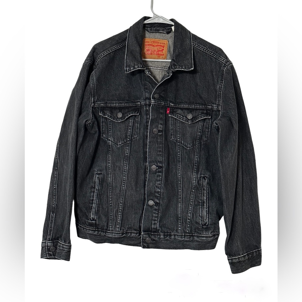 Levi’s Strauss & Co Denim Jean Trucker Jacket Men’s Size Large - Picture 2 of 7
